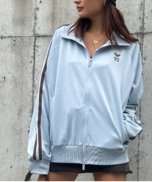 ROXY（ロキシー）の「【ZOZO限定アイテム】NOSTALGIC 90'S/ロキシーショート丈ダブルジップアップスタンドカラーラインスウェット（スウェット・レディース・ミント/オレンジ/ブラック・SMALL/X-LARGE）」の13枚目の写真