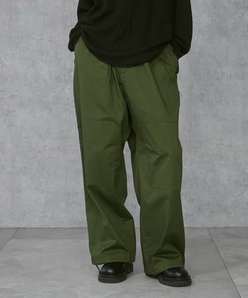 THE STANDARD（ザスタンダード）の「THE STANDARD/サイドスリットコンバットパンツ（カーゴパンツ・メンズ・オリーブ/ブラック・LARGE/MEDIUM）」の18枚目の写真