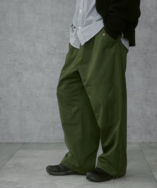 THE STANDARD（ザスタンダード）の「THE STANDARD/サイドスリットコンバットパンツ（カーゴパンツ・メンズ・オリーブ/ブラック・LARGE/MEDIUM）」の13枚目の写真