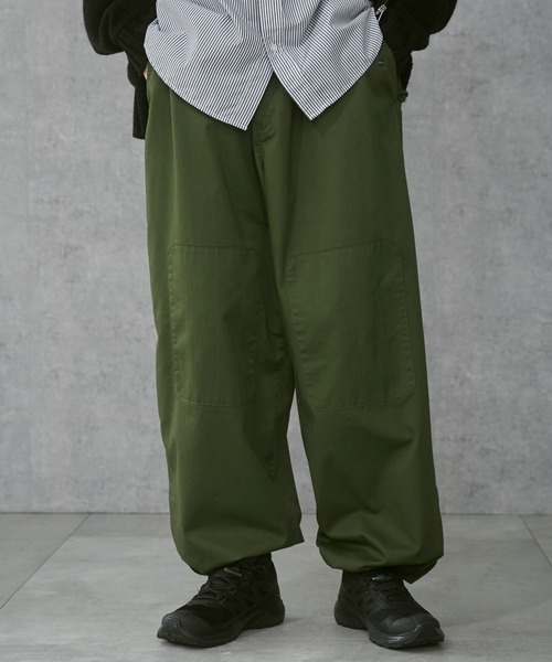 THE STANDARD（ザスタンダード）の「THE STANDARD/サイドスリットコンバットパンツ（カーゴパンツ・メンズ・オリーブ/ブラック・LARGE/MEDIUM）」の15枚目の写真