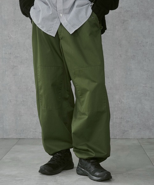 THE STANDARD（ザスタンダード）の「THE STANDARD/サイドスリットコンバットパンツ（カーゴパンツ・メンズ・オリーブ/ブラック・LARGE/MEDIUM）」の16枚目の写真