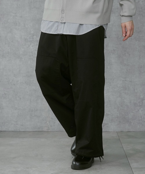 THE STANDARD（ザスタンダード）の「THE STANDARD/サイドスリットコンバットパンツ（カーゴパンツ・メンズ・オリーブ/ブラック・LARGE/MEDIUM）」の6枚目の写真