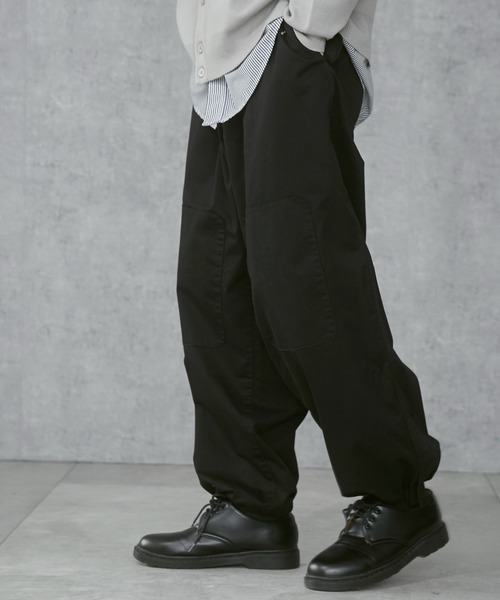 THE STANDARD（ザスタンダード）の「THE STANDARD/サイドスリットコンバットパンツ（カーゴパンツ・メンズ・オリーブ/ブラック・LARGE/MEDIUM）」の10枚目の写真