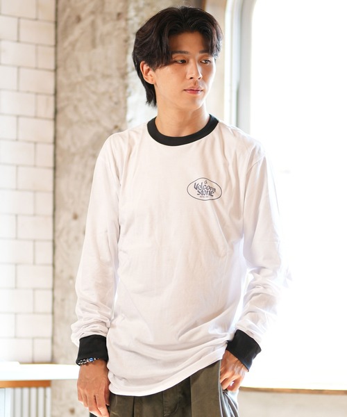 VOLCOM（ボルコム）の「VOLCOM/ボルコム 長袖Tシャツ/ロンT バックプリント COGNAC A3632404（Tシャツ/カットソー・メンズ・ホワイト/ブラック・L/XL/S/M）」の5枚目の写真