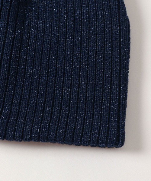 LOWRYS FARM（ローリーズファーム）の「ラメニットワッチ　138939（ニットキャップ/ビーニー・レディース・ネイビー/グレー・FREE）」の6枚目の写真