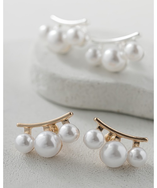 3連パールミニピアス（ピアス（両耳用））｜ChooMia（チュミア）の