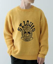 ITEMS URBANRESEARCH | カレッジロゴ モール クルーネック ニット(ニット/セーター)