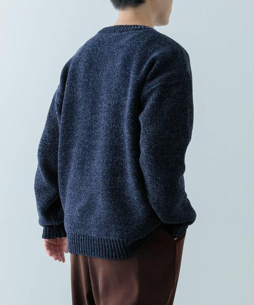 セール】カレッジロゴ モール クルーネック ニット（ニット/セーター