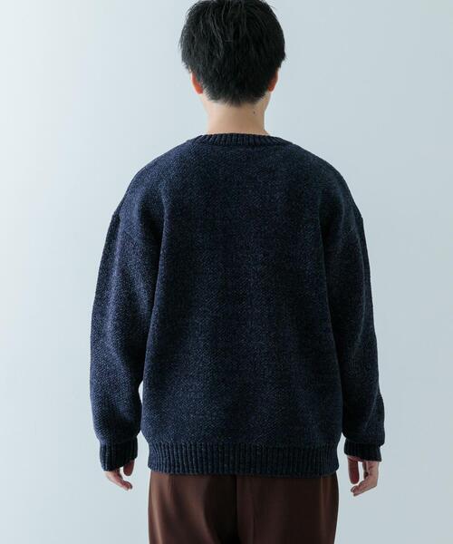 セール】カレッジロゴ モール クルーネック ニット（ニット/セーター