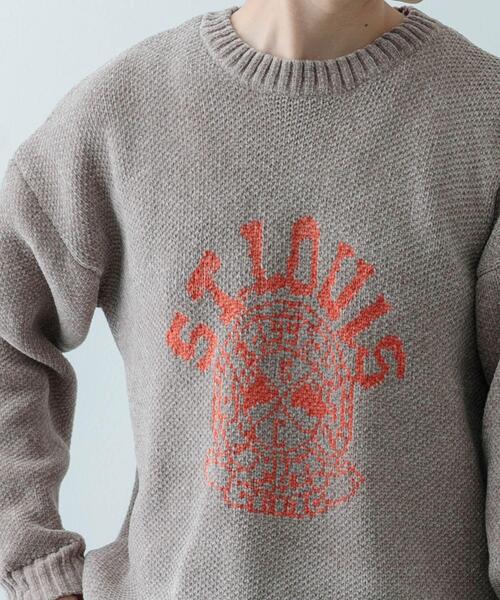 ITEMS URBANRESEARCH(アイテムズ アーバンリサーチ)の「カレッジロゴ モール クルーネック ニット(ニット/セーター・メンズ・ベージュ/マスタード/ネイビー/ブラック・MEDIUM/LARGE)」の21枚目の写真