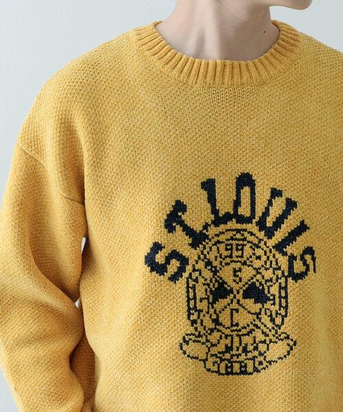 ITEMS URBANRESEARCH(アイテムズ アーバンリサーチ)の「カレッジロゴ モール クルーネック ニット(ニット/セーター・メンズ・ベージュ/マスタード/ネイビー/ブラック・MEDIUM/LARGE)」の19枚目の写真