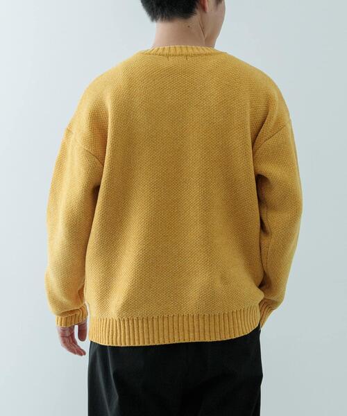 ITEMS URBANRESEARCH(アイテムズ アーバンリサーチ)の「カレッジロゴ モール クルーネック ニット(ニット/セーター・メンズ・ベージュ/マスタード/ネイビー/ブラック・MEDIUM/LARGE)」の21枚目の写真