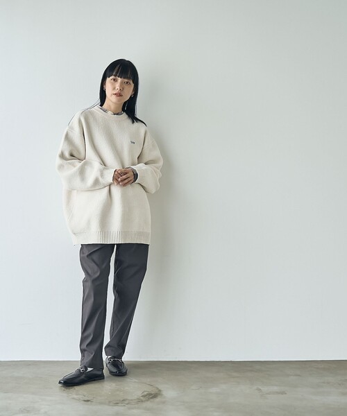 coen（コーエン）の「マルチファンクションやみつき裏起毛テーパードパンツ（WEB限定サイズ）（スラックス・レディース・ダークブラウン/ダークグレー/ブラック/オフホワイト・S/M/L/XL）」の5枚目の写真