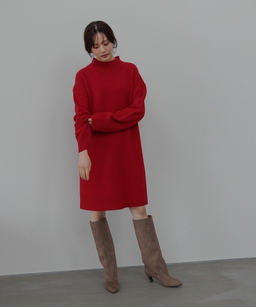 AQUAハイネックミニワンピース116871（チュニック）｜Andemiu