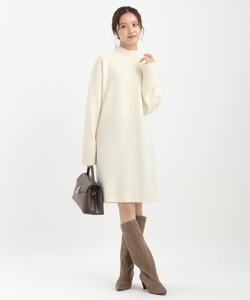 Andemiu（アンデミュウ）の「AQUAハイネックミニワンピース116871（チュニック・レディース・レッド/アイボリー/ブラック/レッド系その他6/オフホワイト/チャコールグレー・FREE）」の14枚目の写真