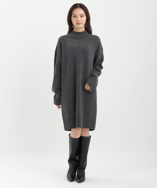 AQUAハイネックミニワンピース116871（チュニック）｜Andemiu