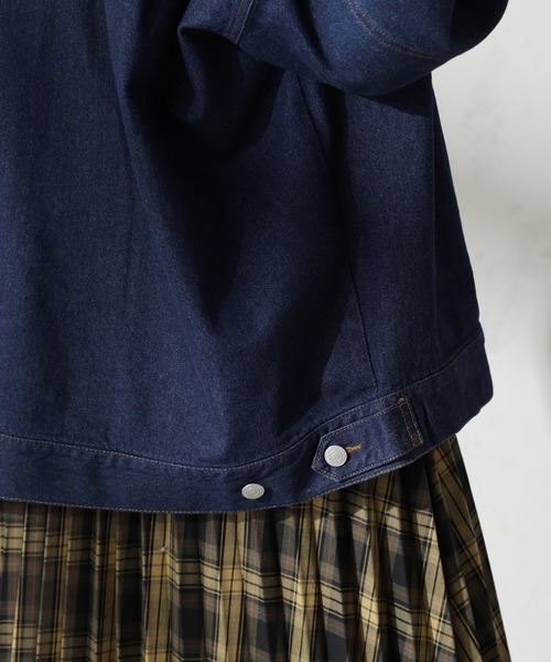 FOUND GOOD（ファウンドグッド）の「BIGデニムGジャン（デニムジャケット・レディース・ネイビー/グレー系8/ブルー系5・M/L）」の11枚目の写真