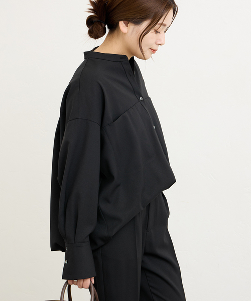 試着のみ】JOURNAL STANDARD ウーリッシュツイル ドロストシャツ