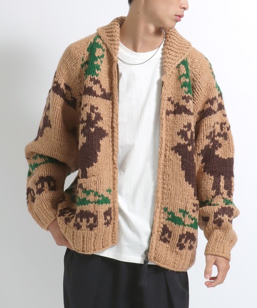 HOUSTON（ヒューストン）HAND KNIT COWCHIN CADIGAN カウチンセーター