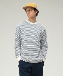 BEAMS PLUS | インレイ ストライプ ポケット Tシャツ(Tシャツ/カットソー)