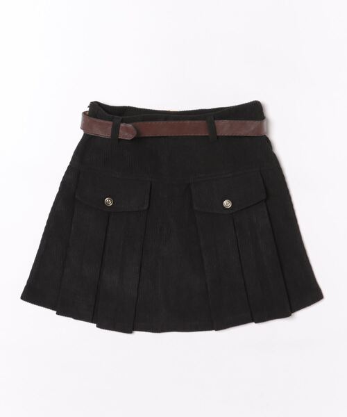 Ritzy（リッツィー）の「ベルト付き コーデュロイ プリーツミニスカート（スカート・レディース・ブラック/ブラウン・S/L/M）」の10枚目の写真