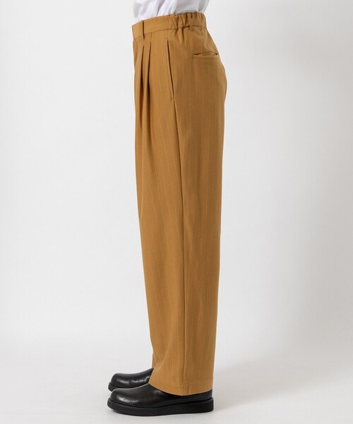 KANEMASA PHIL.（カネマサフィル）の「【KANEMASA PHIL./カネマサフィル】36G Wool Stripe Easy Trousers（その他パンツ・メンズ・キャメル・L）」の3枚目の写真
