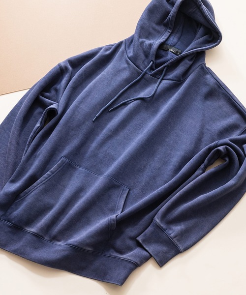 【UNIIT/ユニット】パウダーブリーチ加工 裏起毛ビッグスウェット フーディー プルオーバーパーカー ユニセックス（パーカー）｜UNIIT（ユニット）