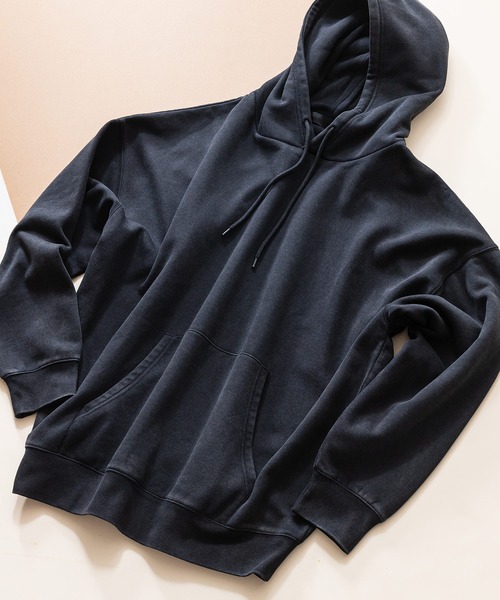 【UNIIT/ユニット】パウダーブリーチ加工 裏起毛ビッグスウェット フーディー プルオーバーパーカー ユニセックス（パーカー）｜UNIIT（ユニット）