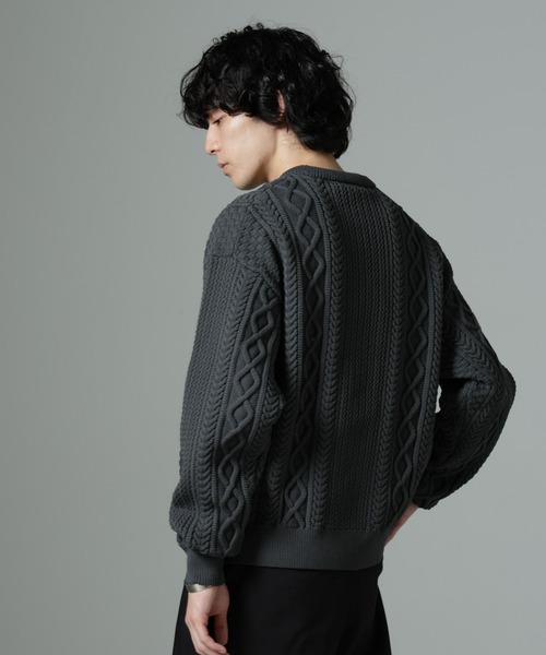 ナゴンスタンス　ケーブルニット cropped cable pullover（470HA870