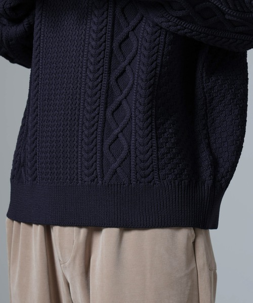 ナゴンスタンス　ケーブルニット cropped cable pullover（470HA870