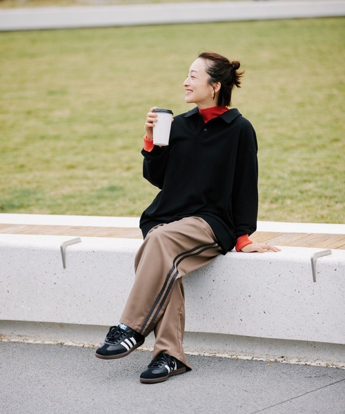 studio CLIP（スタディオクリップ）の「サイドライントラックパンツ（その他パンツ・レディース・ブラック/ブラウン・FREE）」の10枚目の写真