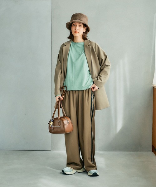 studio CLIP（スタディオクリップ）の「サイドライントラックパンツ（その他パンツ・レディース・ブラック/ブラウン・FREE）」の11枚目の写真