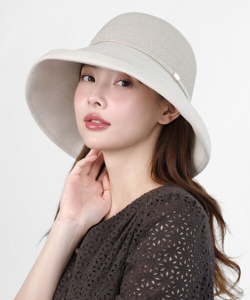 TOCCA(トッカ)の「BRAID COMBI HAT ハット(ハット・レディース・ライトグレー系/ベージュ系・F)」の1枚目の写真