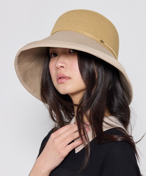 TOCCA(トッカ)の「BRAID COMBI HAT ハット(ハット・レディース・ライトグレー系/ベージュ系・F)」の2枚目の写真
