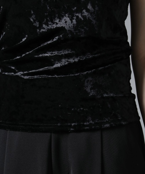 NANO universe（ナノユニバース）の「カップ付きベロアキャミソール（キャミソール・レディース・アイボリー/ブラック/グレー・FREE）」の11枚目の写真