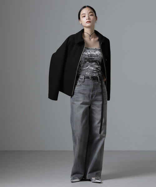 セール】カップ付きベロアキャミソール（キャミソール）｜NANO