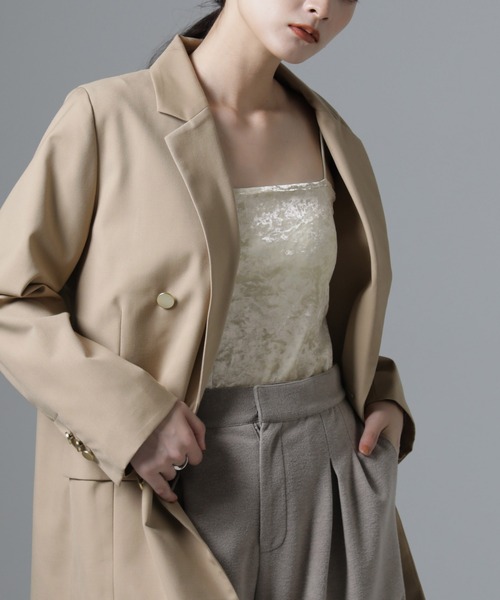 未使用❗️unoa ウノア　トップス　ベロアキャミソール NANO universe｜カップ付きベロアキャミソール | Rakuten