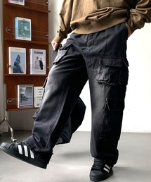 ARCADE（アーケード）の「マルチポケット フレア カーゴデニムパンツ　ワイドシルエット ヴィンテージ加工 -ARCADE Limited Line-（カーゴパンツ）」