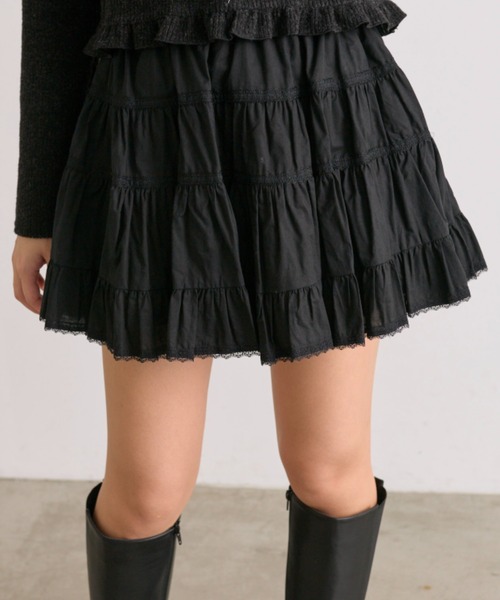 OLIVE des OLIVE（オリーブデオリーブ）の「コットンミニスカート（スカート・レディース・オフホワイト/ブラック/その他/ブラウン・FREE）」の7枚目の写真