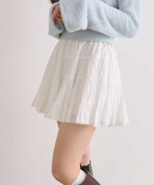 OLIVE des OLIVE（オリーブデオリーブ）の「コットンミニスカート（スカート・レディース・オフホワイト/ブラック/その他/ブラウン・FREE）」の11枚目の写真