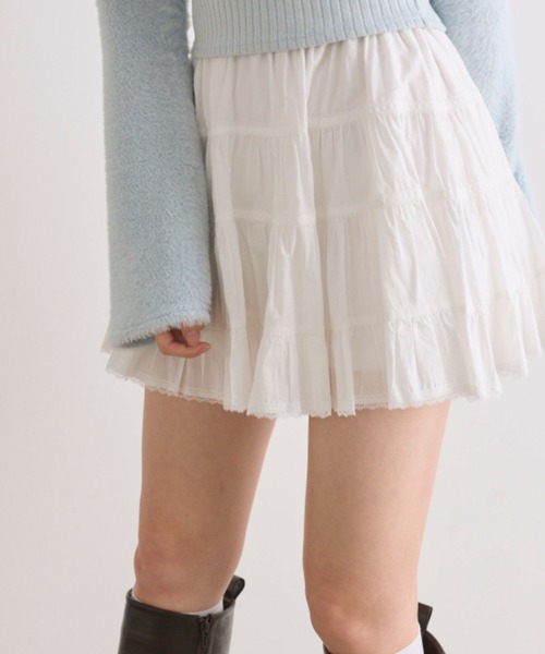 OLIVE des OLIVE（オリーブデオリーブ）の「コットンミニスカート（スカート・レディース・オフホワイト/ブラック/その他/ブラウン・FREE）」の12枚目の写真