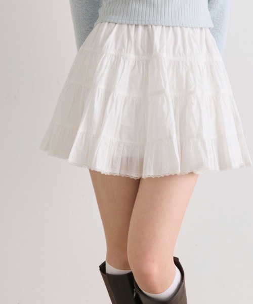 OLIVE des OLIVE（オリーブデオリーブ）の「コットンミニスカート（スカート・レディース・オフホワイト/ブラック/その他/ブラウン・FREE）」の13枚目の写真