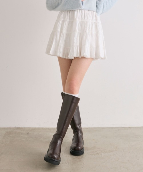 OLIVE des OLIVE（オリーブデオリーブ）の「コットンミニスカート（スカート・レディース・オフホワイト/ブラック/その他/ブラウン・FREE）」の15枚目の写真