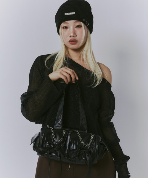 GAB GAB（ガブガブ）の「リボンナイロンバッグ（ハンドバッグ・レディース・ピンク/シルバー/ブラック・FREE）」の11枚目の写真