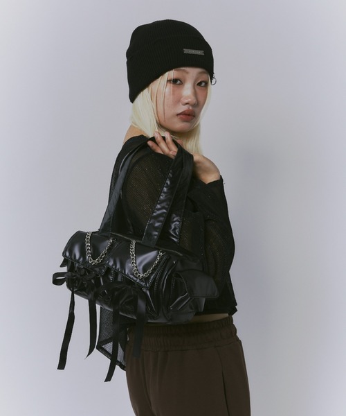 GAB GAB（ガブガブ）の「リボンナイロンバッグ（ハンドバッグ・レディース・ピンク/シルバー/ブラック・FREE）」の12枚目の写真