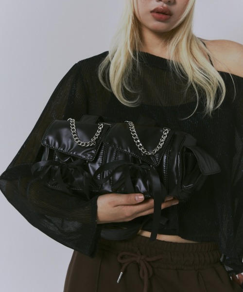 GAB GAB（ガブガブ）の「リボンナイロンバッグ（ハンドバッグ・レディース・ピンク/シルバー/ブラック・FREE）」の14枚目の写真