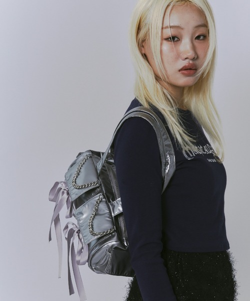 GAB GAB（ガブガブ）の「リボンナイロンバッグ（ハンドバッグ・レディース・ピンク/シルバー/ブラック・FREE）」の16枚目の写真