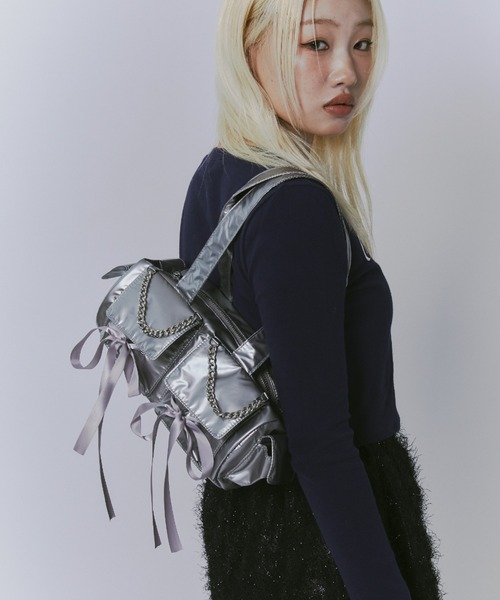 GAB GAB（ガブガブ）の「リボンナイロンバッグ（ハンドバッグ・レディース・ピンク/シルバー/ブラック・FREE）」の20枚目の写真