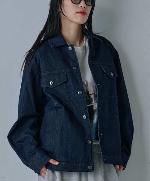 COLONY 2139（コロニートゥーワンスリーナイン）の「ミニマムデニムジャケット（デニムジャケット・メンズ・ブラック/インディゴブルー・LARGE/MEDIUM）」の2枚目の写真