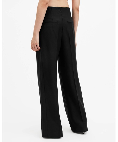 ALLSAINTS(オールセインツ)の「SHORES WIDE LEG RELAXED FIT TROUSERS | SHORES ワイド レッグ リラックス フィット トラウザー(スラックス・レディース・ブラック・4/10/8/6)」の4枚目の写真